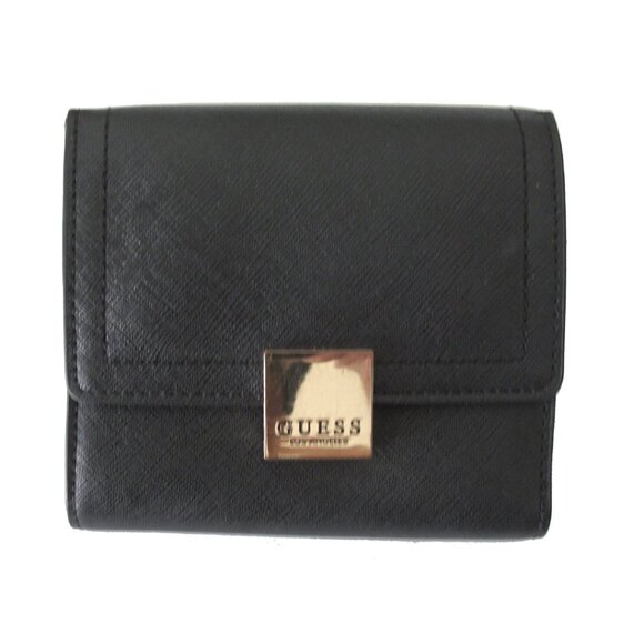 🆕 Wallet Guess Trifold Sabina black gold tones clutch multiple pouches 💖 - Picture 10 of 11